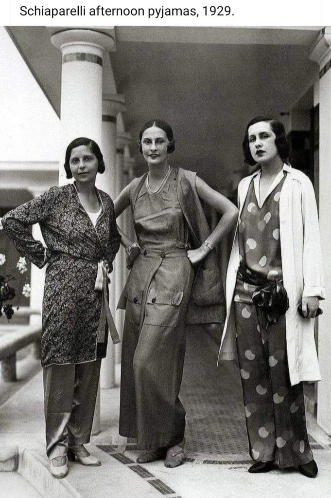 Schiaparelli Afternoon Pyjamas from the 1920s