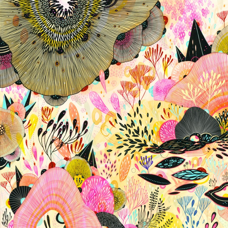 Soothing organic shapes, amoeba, jellyfish and floating entities by Yellena James