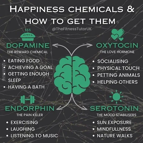 Happiness chemicals and how to get them