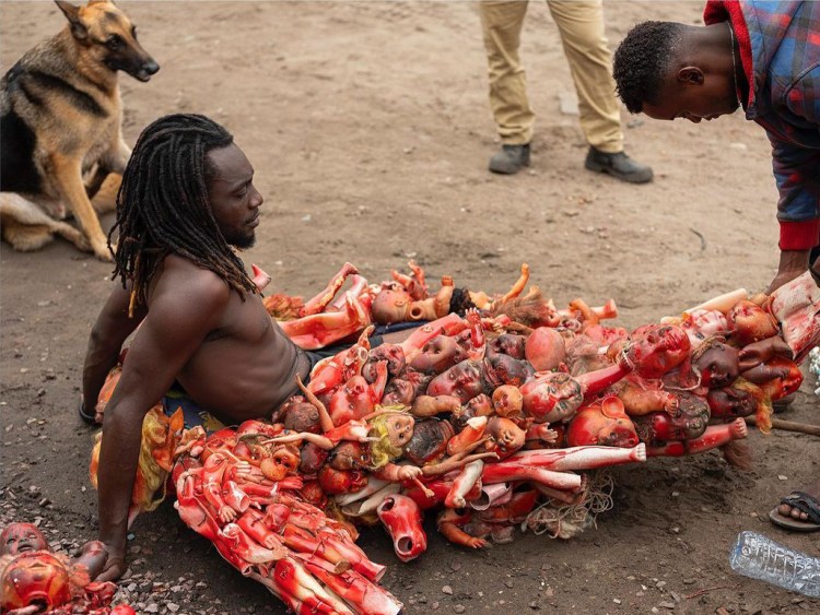 Striking and creepy costumes that draw attention to the environmental destruction of the Democratic Republic of Congo
