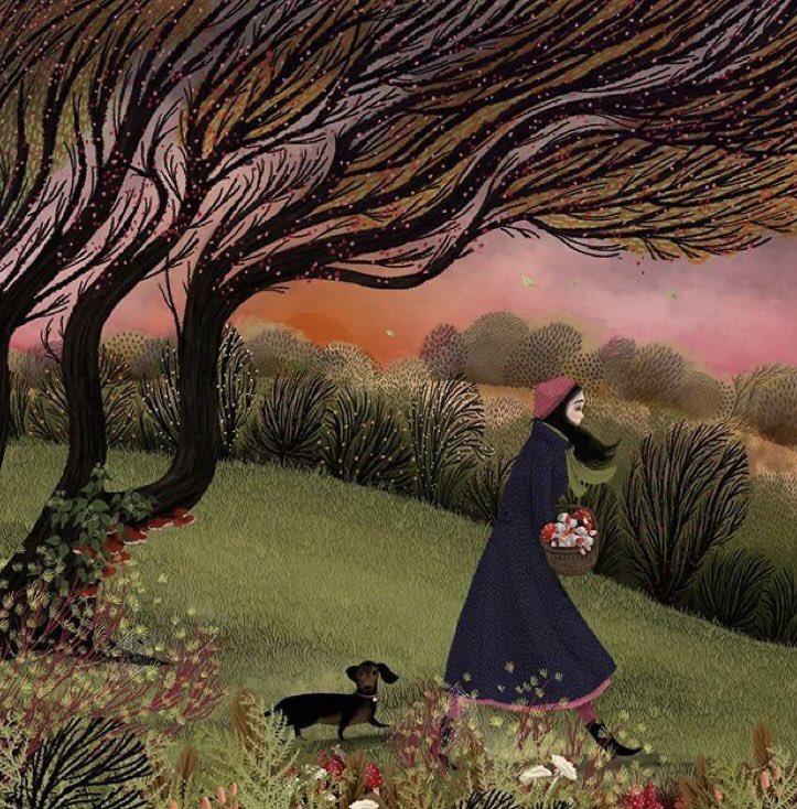 A Focused Fungus Forager by Jane Newland