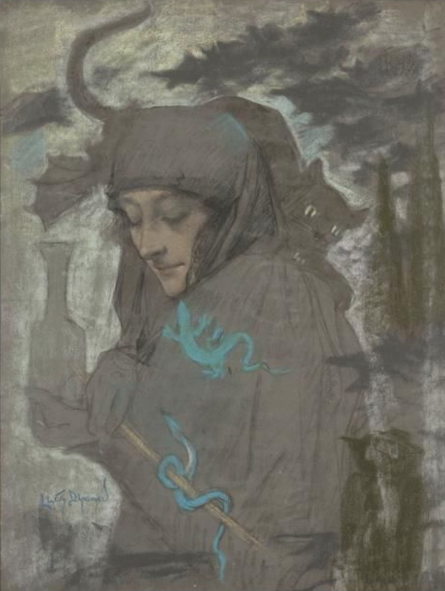 The Sorceress. Lucien Levy-Dhurmer, 1897.