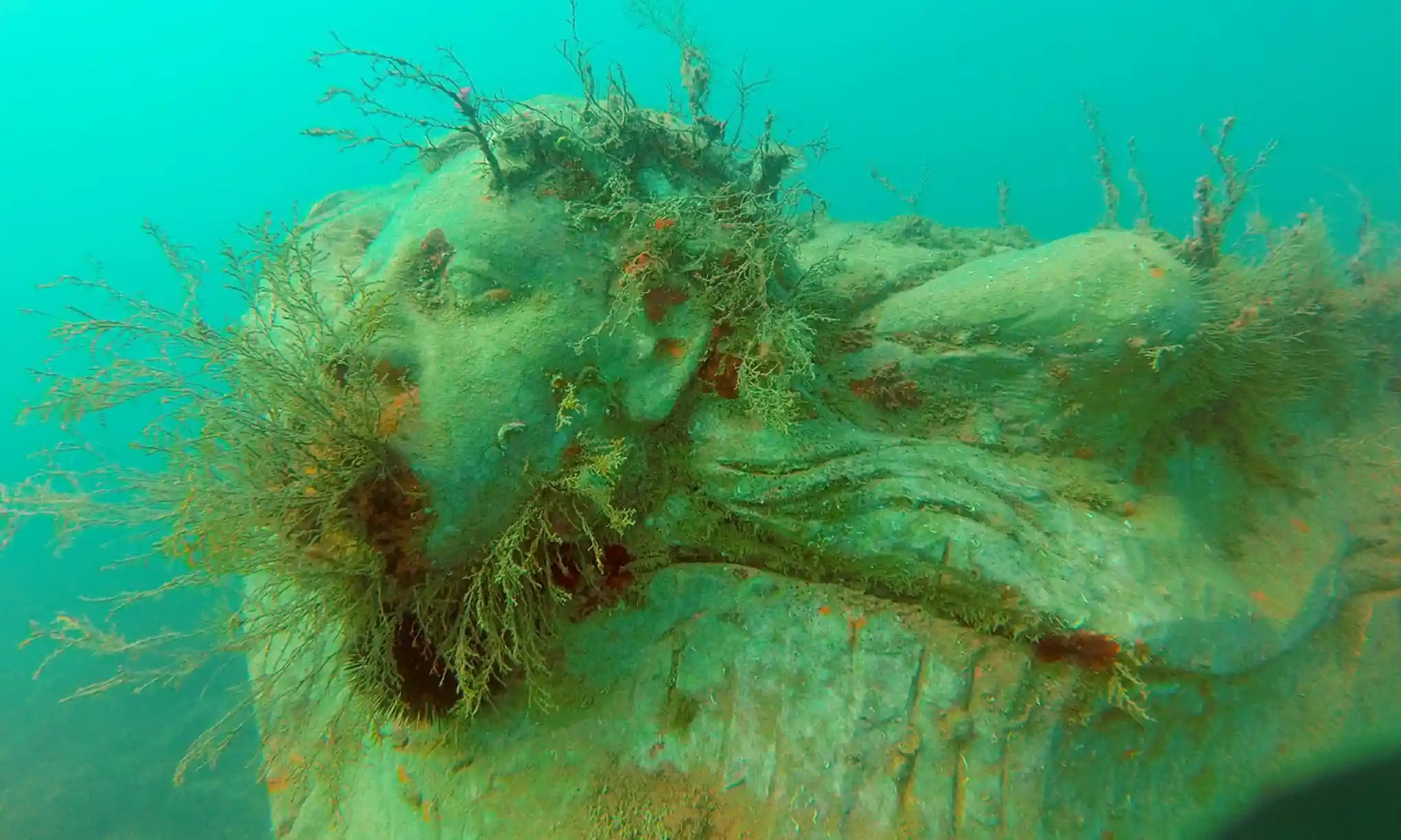 An Italian fisherman drops gigantic sculptures into the Mediterranean to stop illegal fishing trawlers