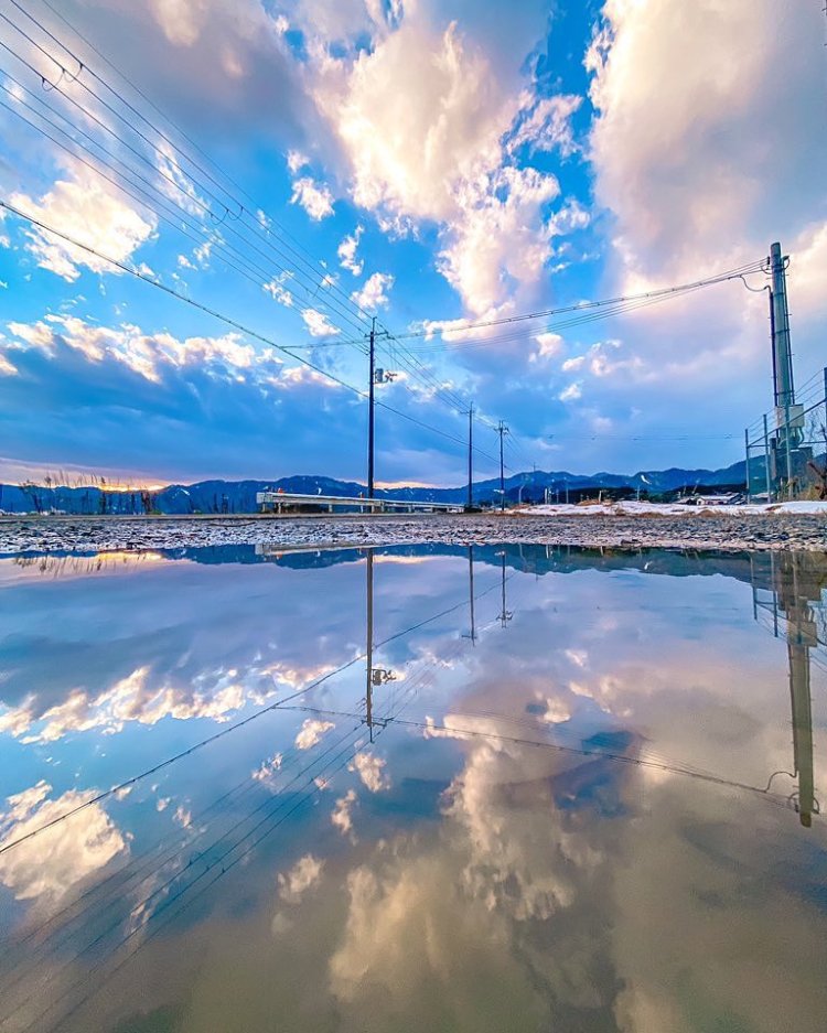 Mirrored sky landscapes by Japanese photographer Shota