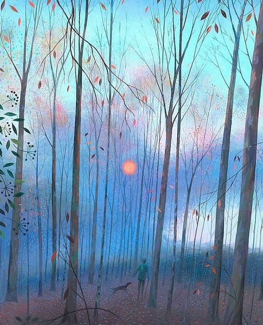 Deep in the Woods – Winter Sun Oil on canvas | 30x24 ins. Nicholas Hely Hutchinson, Britain.