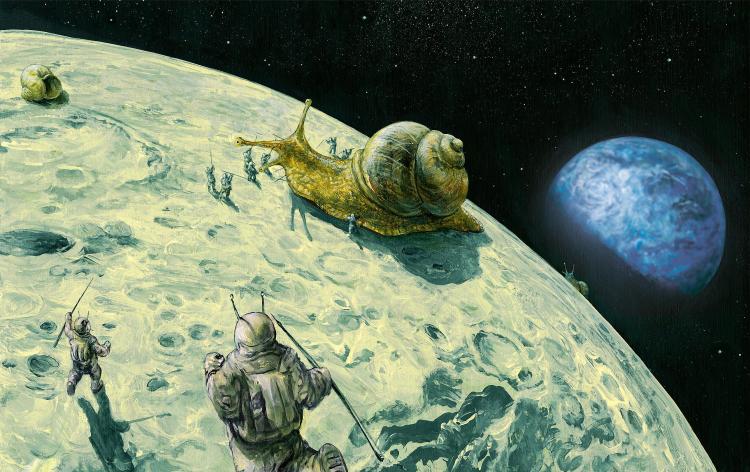 Rudi Hurtzlmeier's snail on the moon 