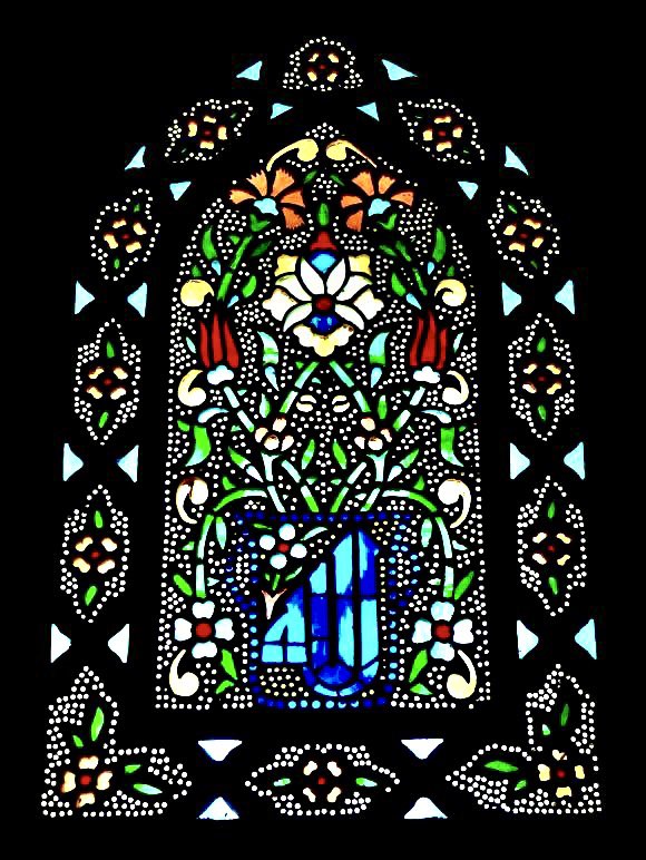 17/ Stained glass window at Sheikh Zayed Grand Mosque, Abu Dhabi, UAE