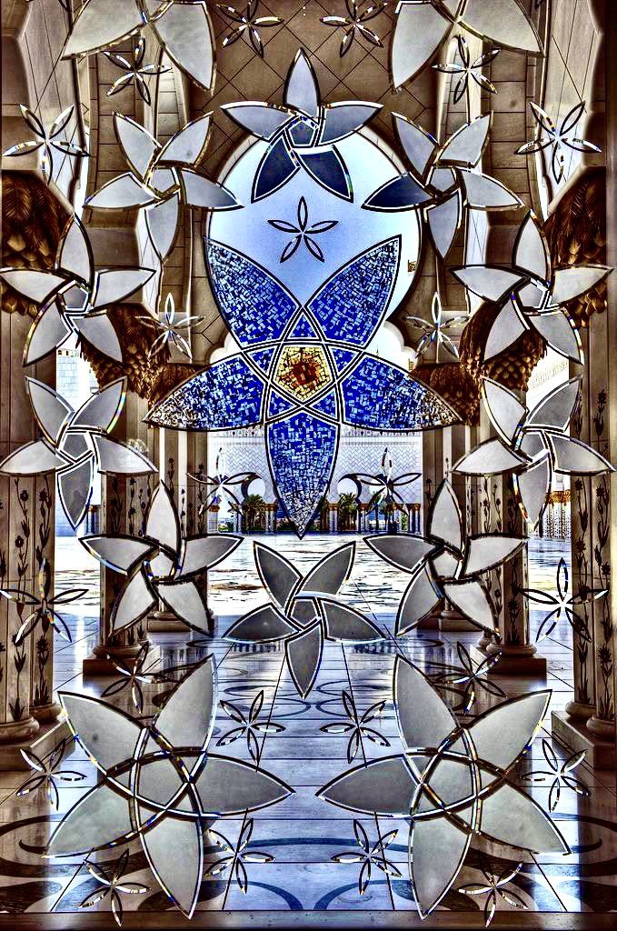 18/ Stained glass windows at Sheesh Mahal, Kot Diji, Sindh, Pakistan