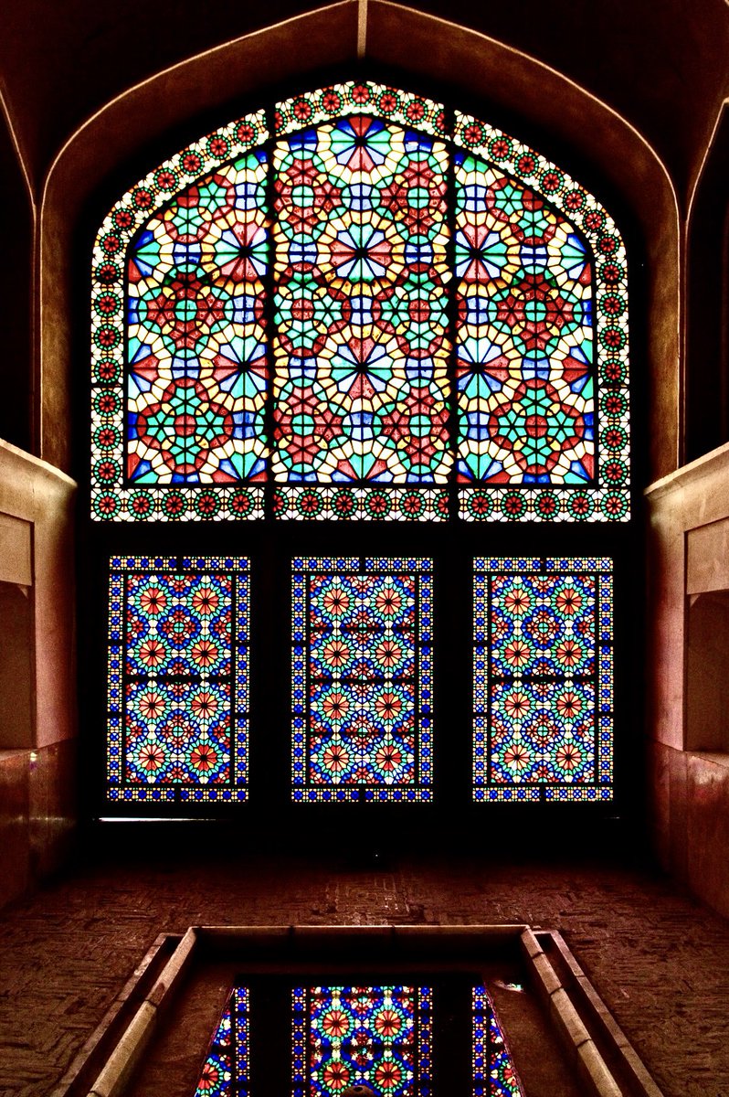7/ Stained glass window at The Sultan Qaboos Grand Mosque, Oman