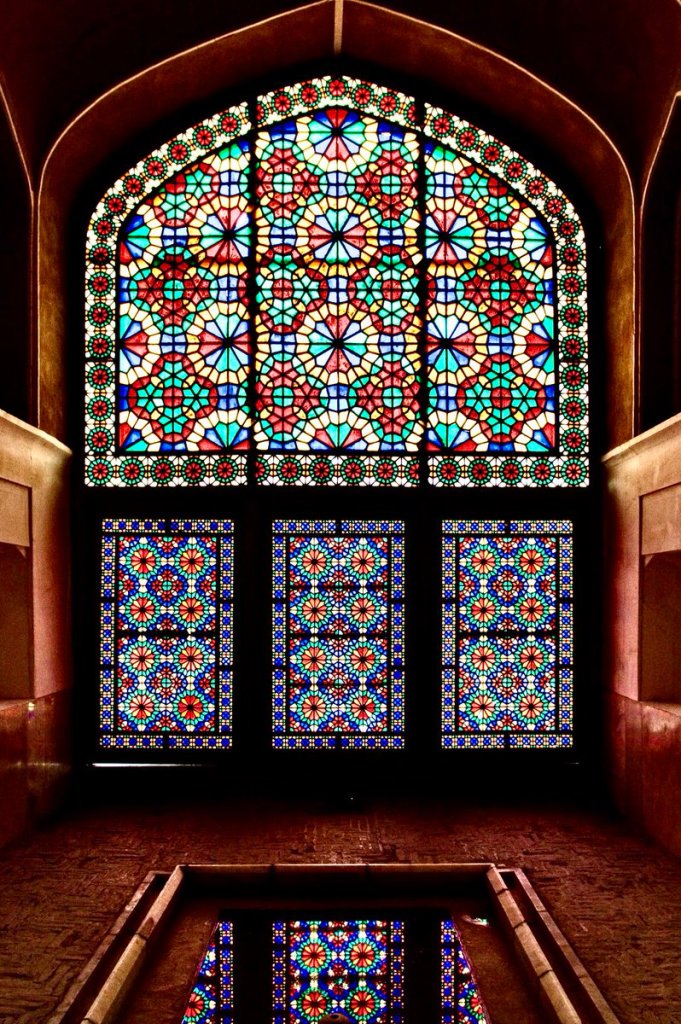 7/ Stained glass window at The Sultan Qaboos Grand Mosque, Oman