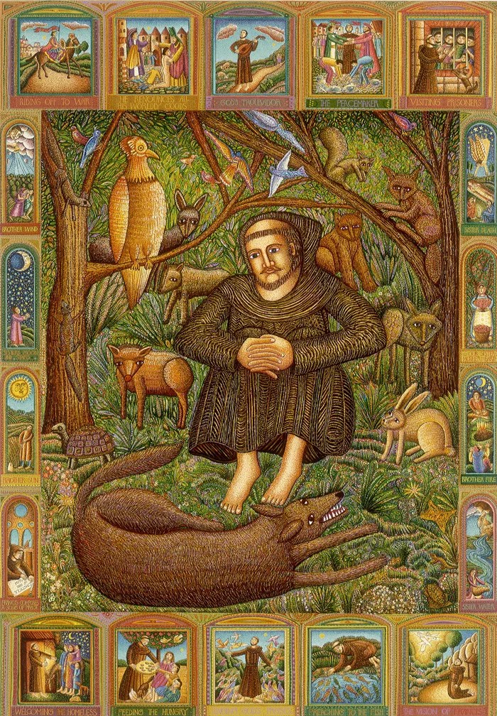 St Francis of Assisi and the Wolf of Gubbio by John August Swanson