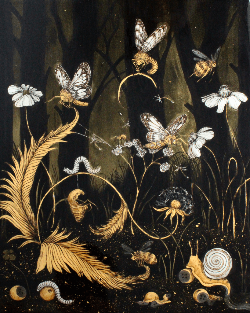 Tuesday Riddle's eerie forest floor lushness