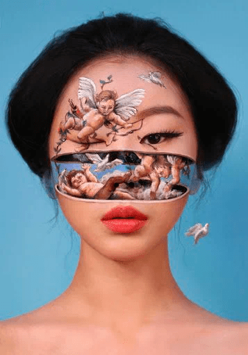 Dain Yoon's face is a surreal and sublime canvas