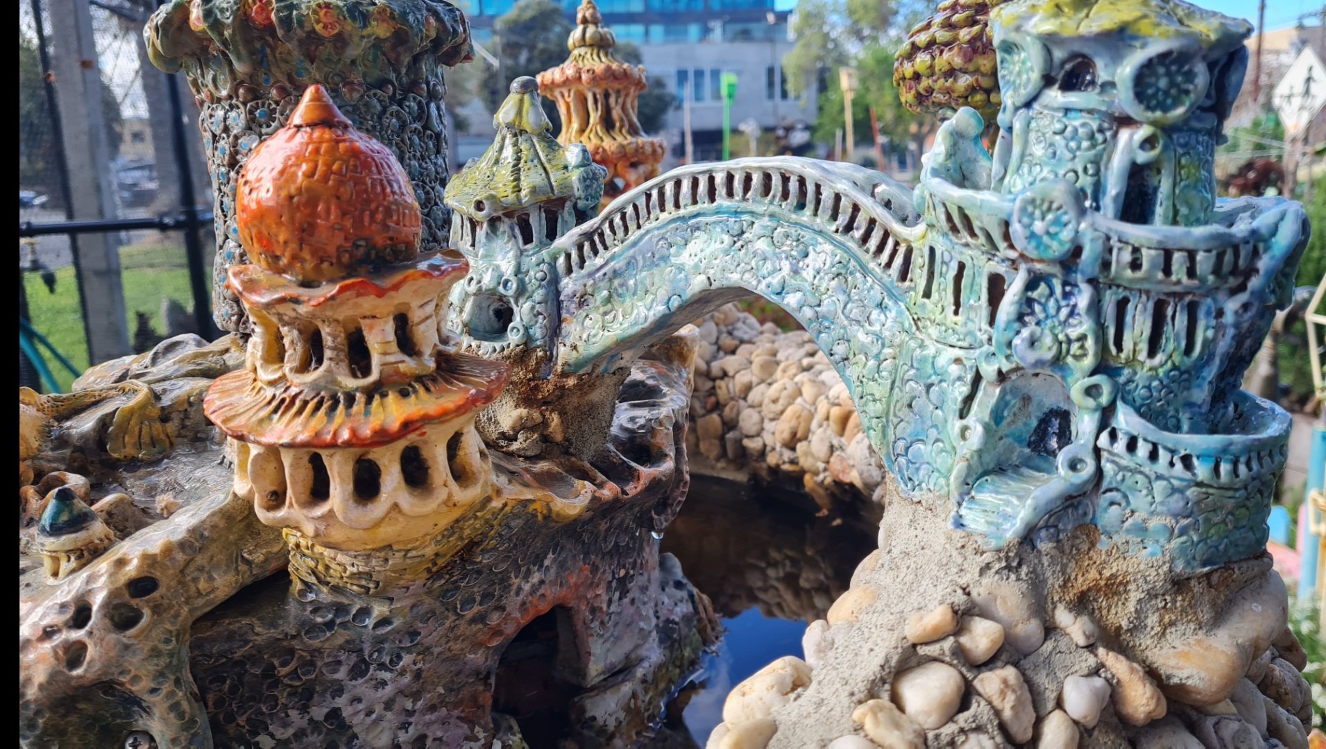 Travel | Mystical Melbourne | Gigantic ceramic fairy castle in St Kilda community gardens