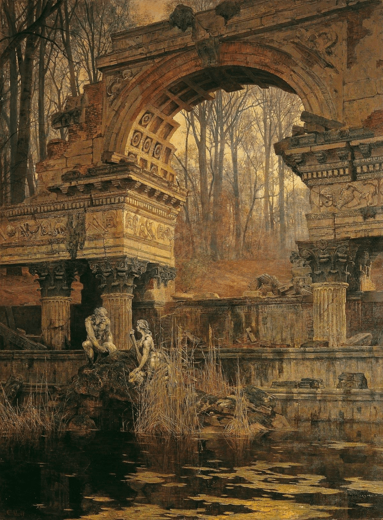 The Roman Ruins in Schönbrunn by Carl Moll (1891)