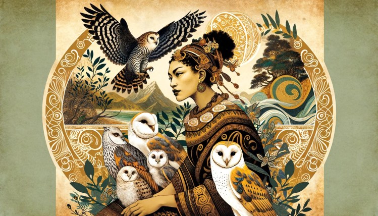 The goddess Athena and her owl