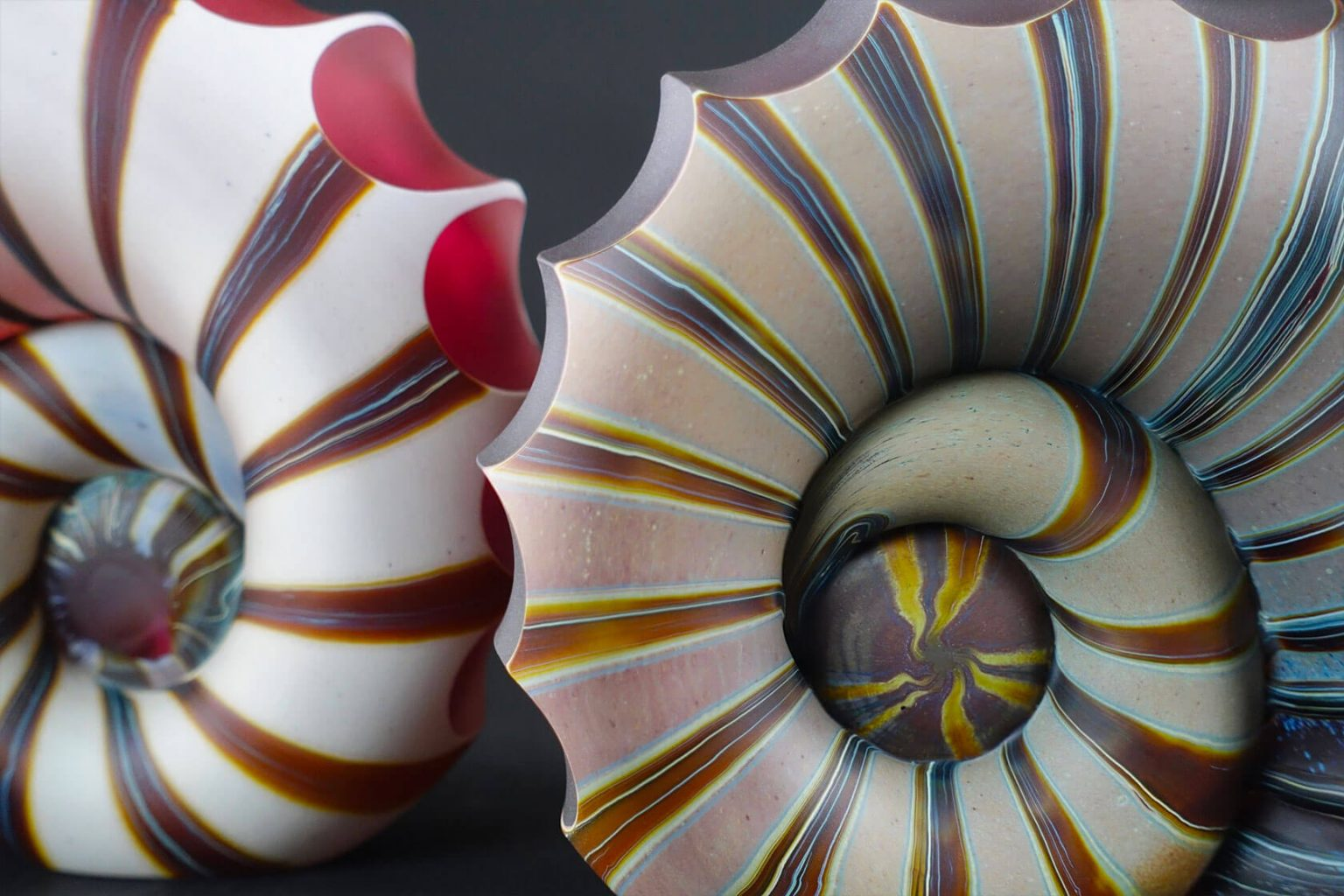 Kelly O'Dell's mesmerising and intricate glass shell sculptures
