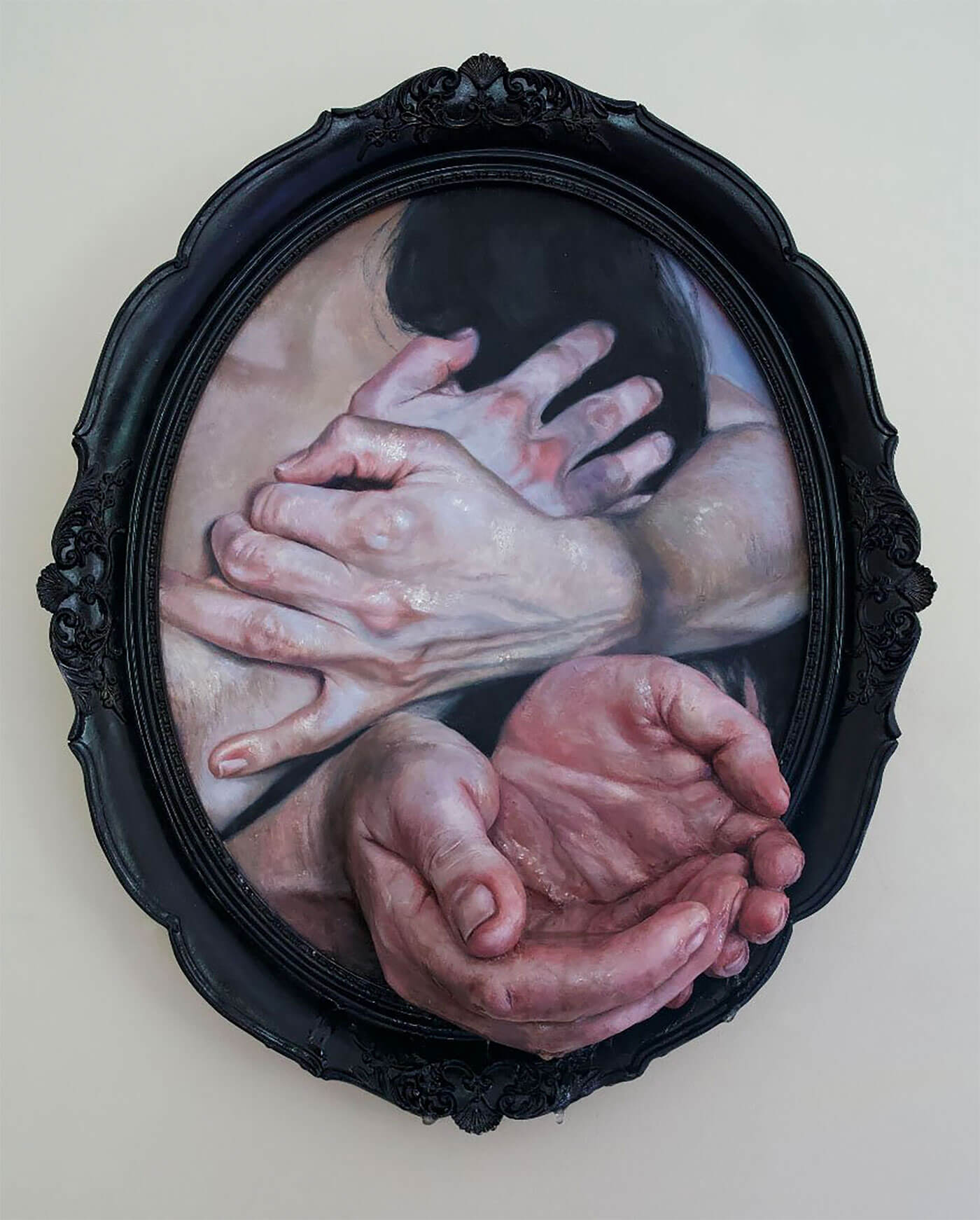 Tanya Gomelskaya's creepy, hyper-realistic body sculptures jump out of the canvas