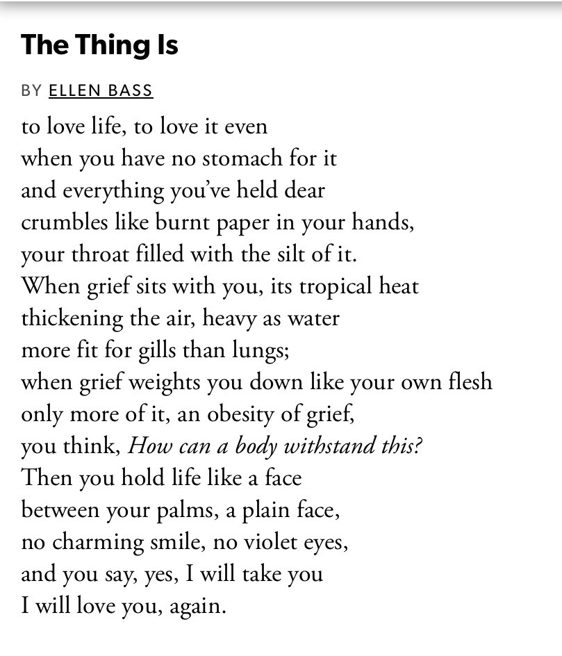 The Thing Is by Ellen Bass