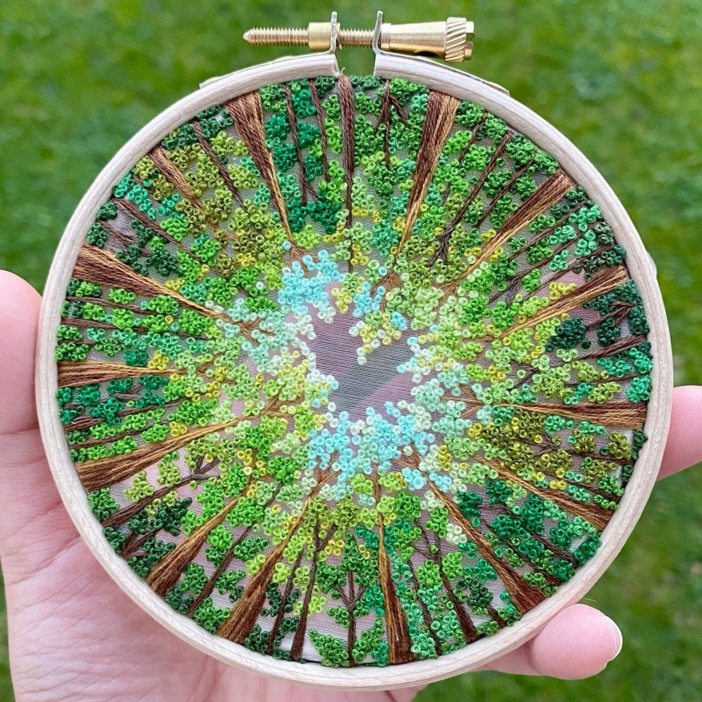 Sew Beautiful's wondrous nemophilic embroidery 