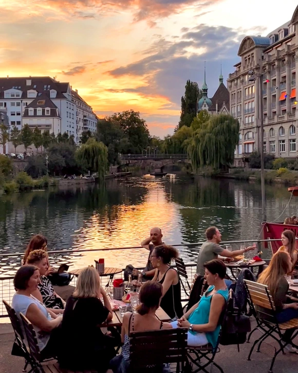 A view onto Strasbourg in springtime