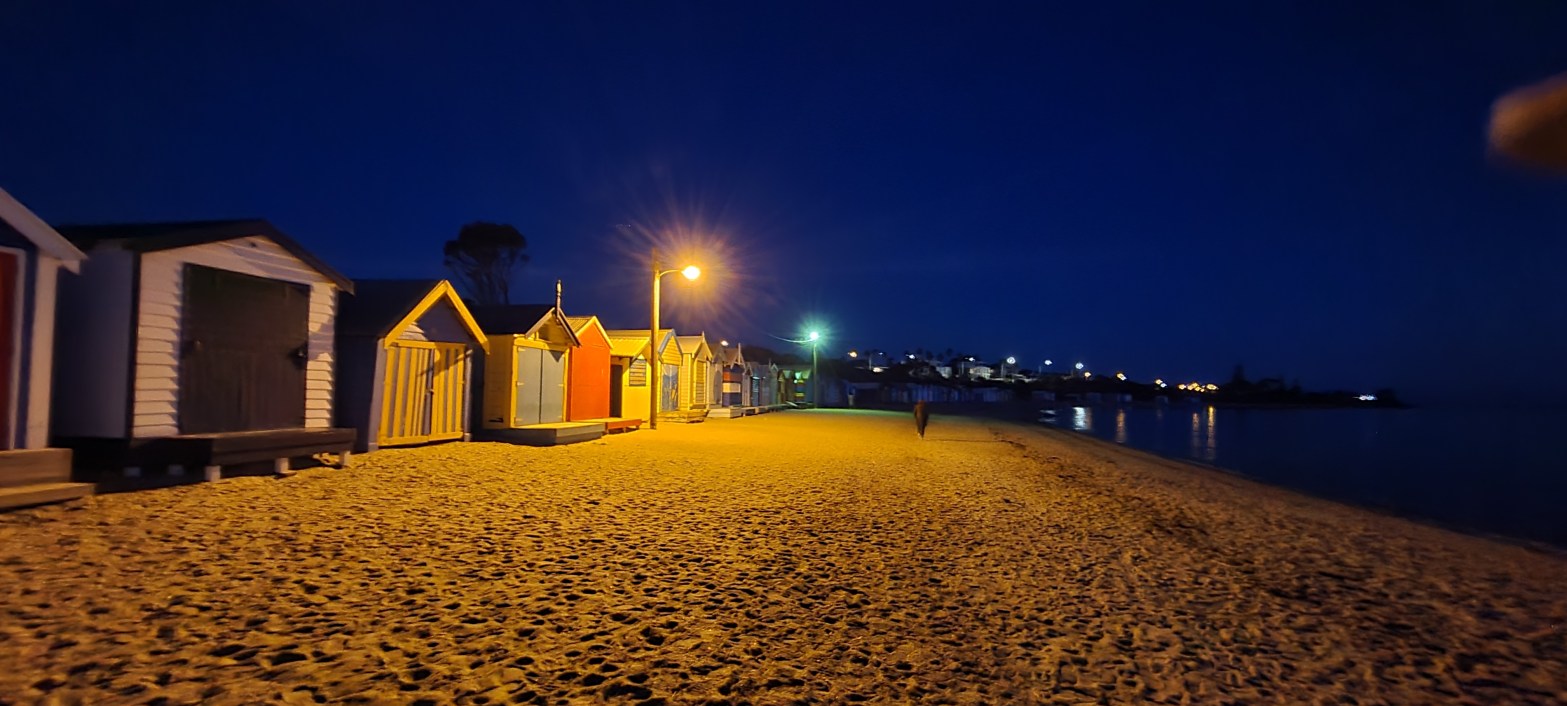 Liminal places on the beach at sunset