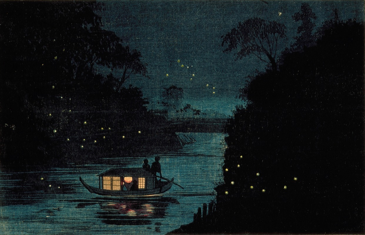 Fireflies at Ochanomizu (circa 1880) Kobayashi Kiyochika (Japanese, 1847-1915)