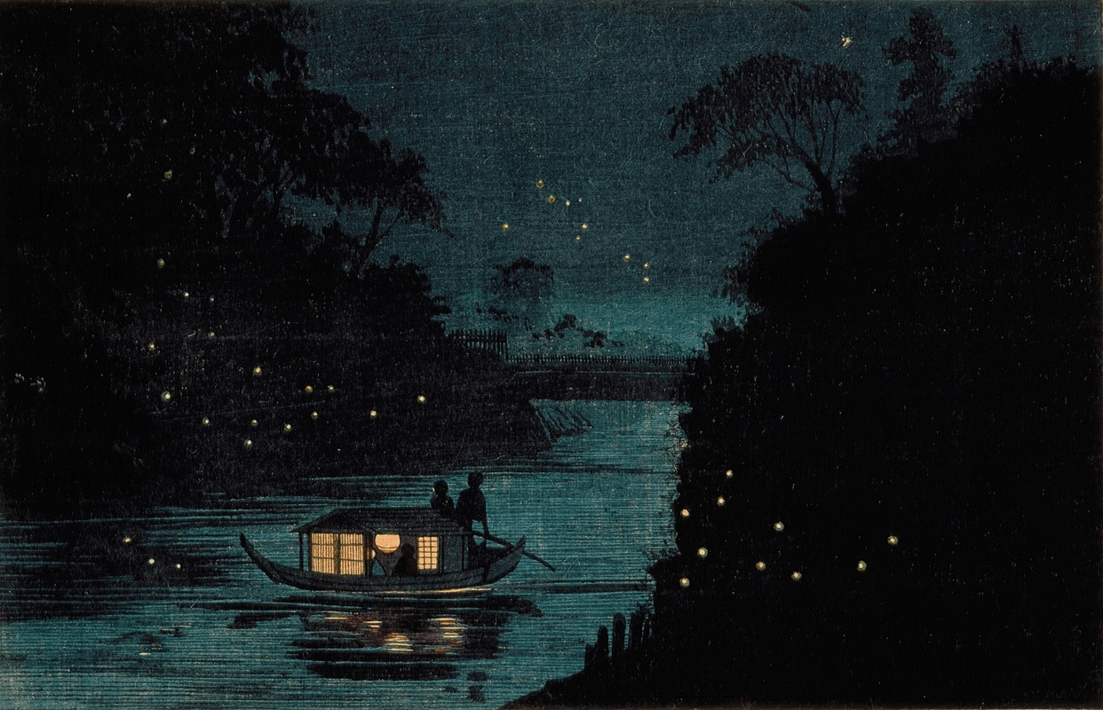 Fireflies at Ochanomizu (circa 1880) Kobayashi Kiyochika (Japanese, 1847-1915)