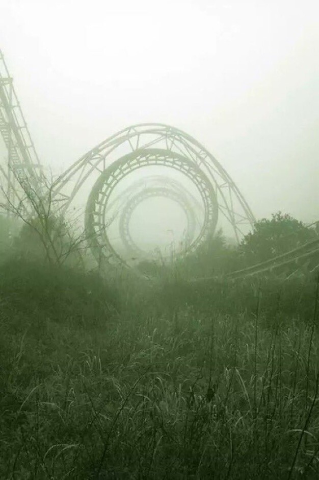Abandoned rollercoaster - eerie strange portals 