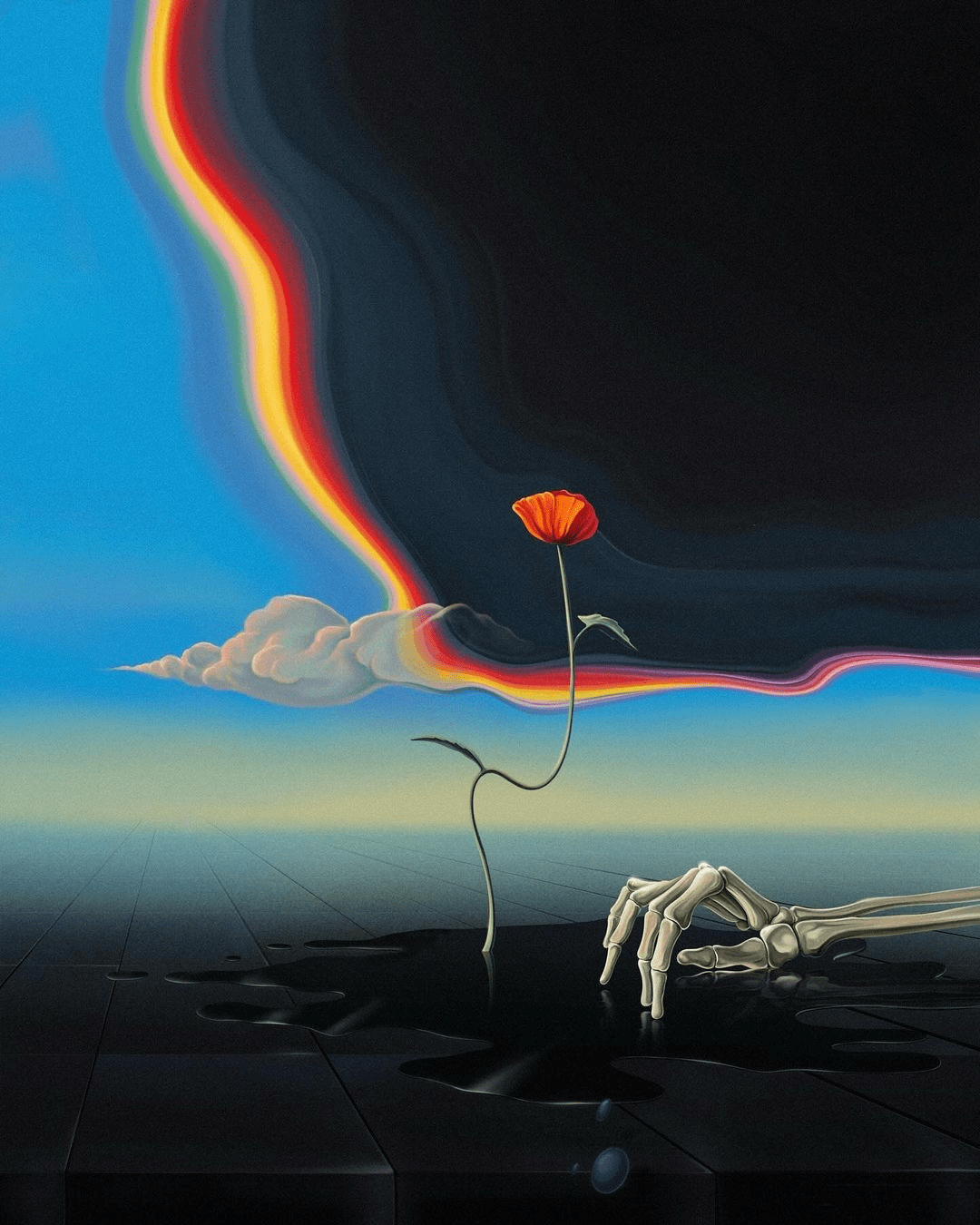 Digital illustration Problematic surfaces by artist Robert Beatty art comforting
