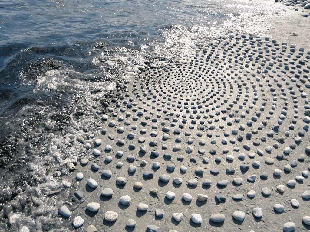 Everything changes but nothing is lost - stone mandala by Katie Griesar art comforting
