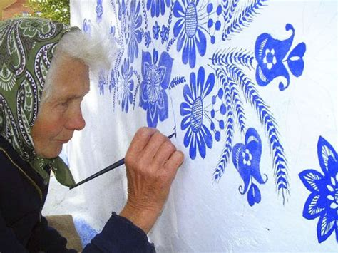 90 year old woman beautifies Louka, her village in Moravia with exquisite traditional art