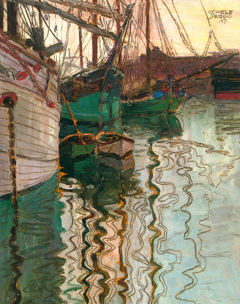 “Port of Trieste” by Egon Schiele via Bologna